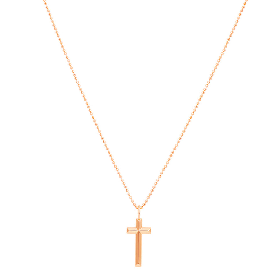 rose gold cross necklace