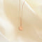 Crystal Crescent Pendant Necklace in Rose Gold