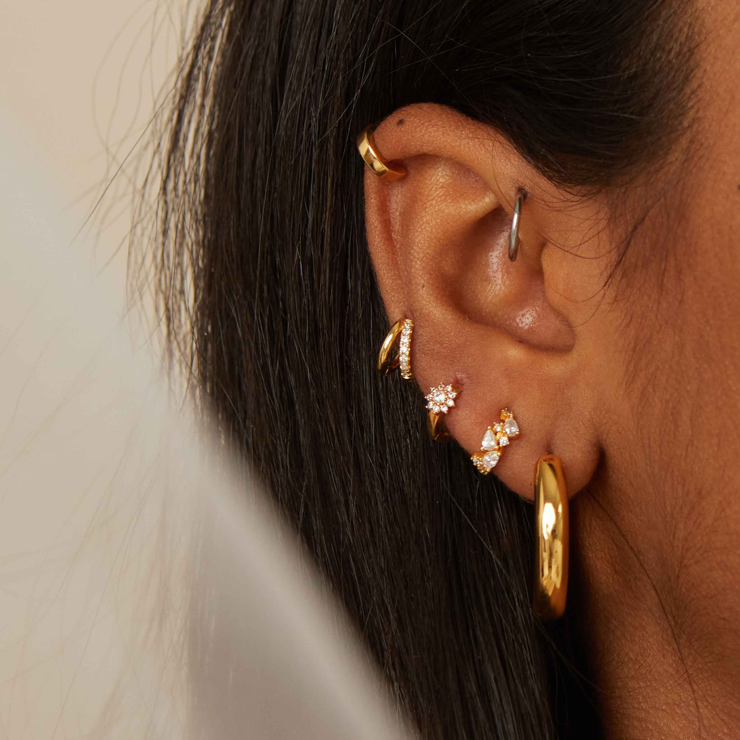 Tragus Helix Cartilage Earring  Flat Disc Back Labret  Crystal Upper Ear  Stud  eBay