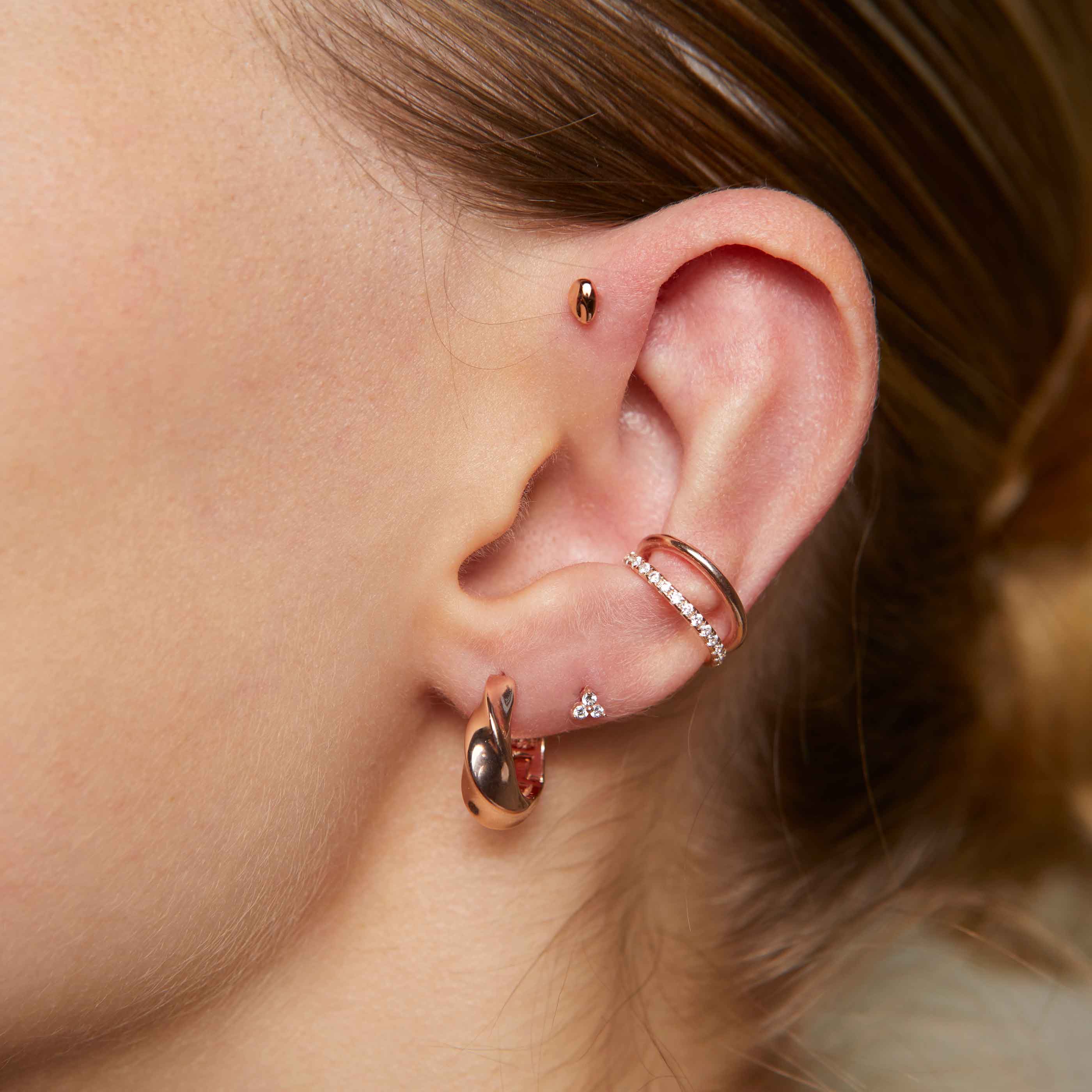 Fake ear sale cuff rosegold