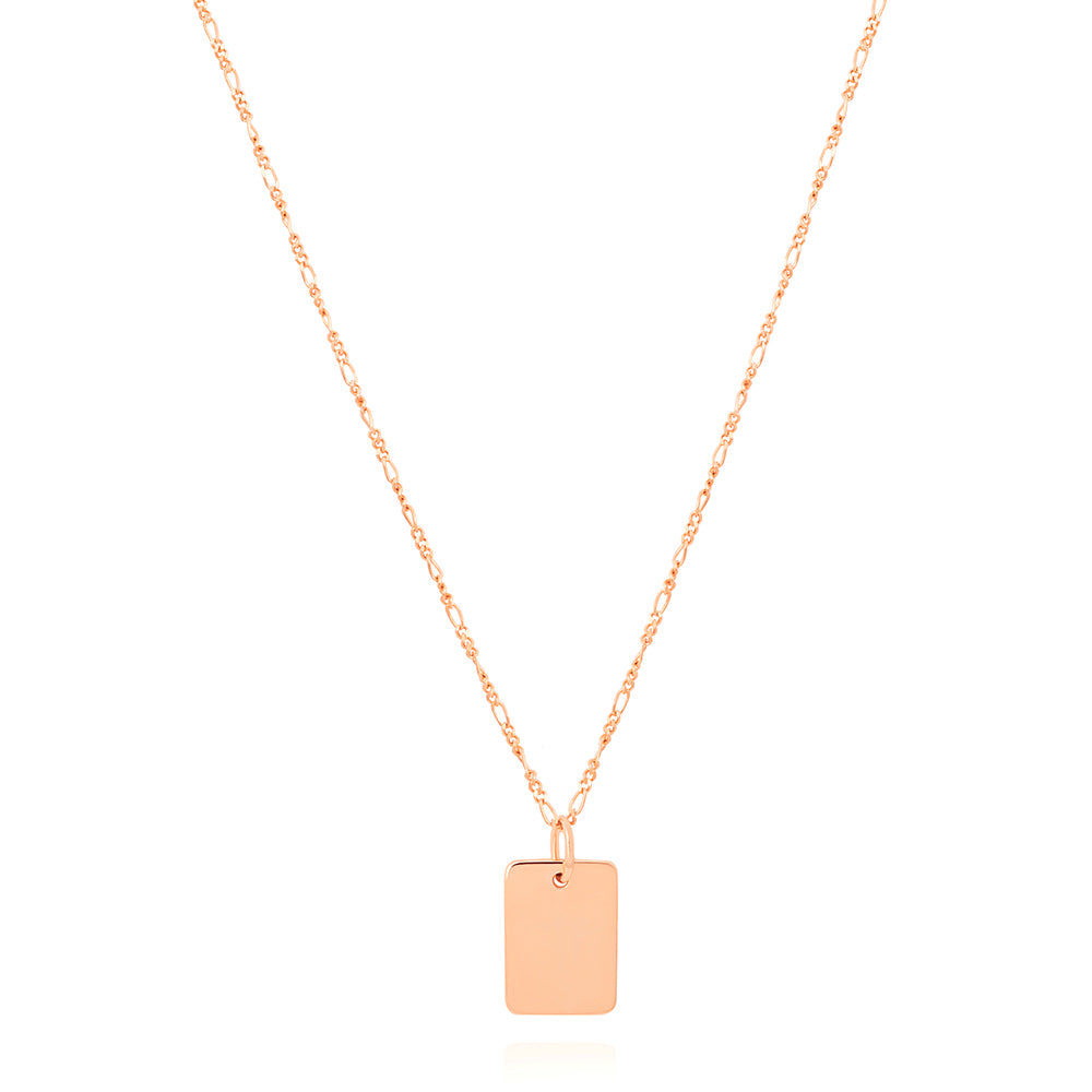 Rose gold large ID necklace