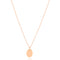 Rose gold oval pendant necklace