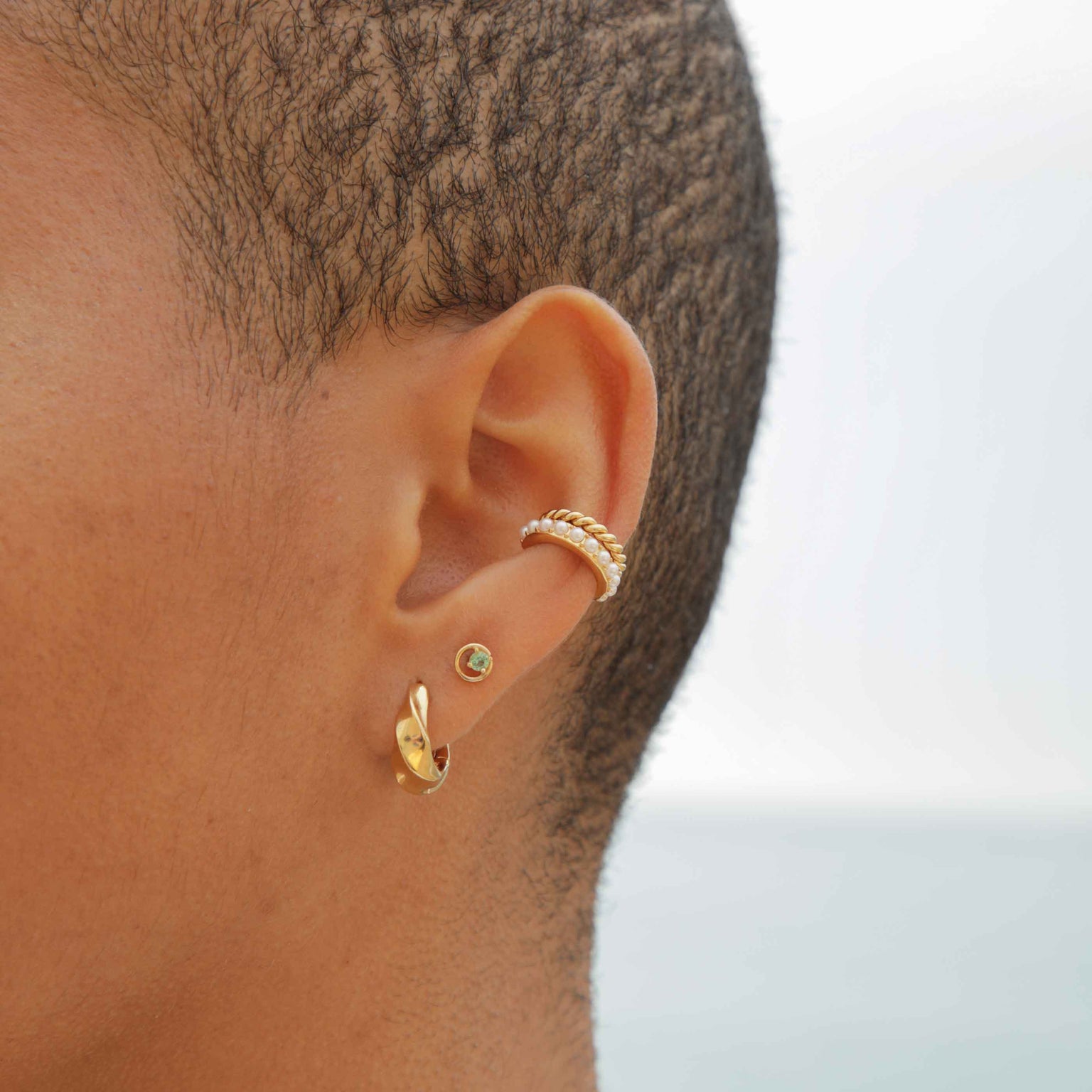 Elemental Hoops in Gold