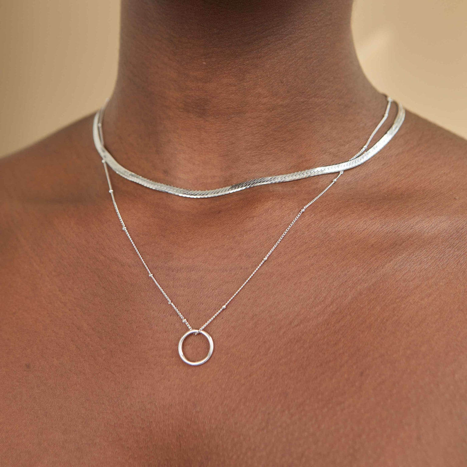 Sterling Silver Snake Chain Necklace, Silver Minimalist Dainty