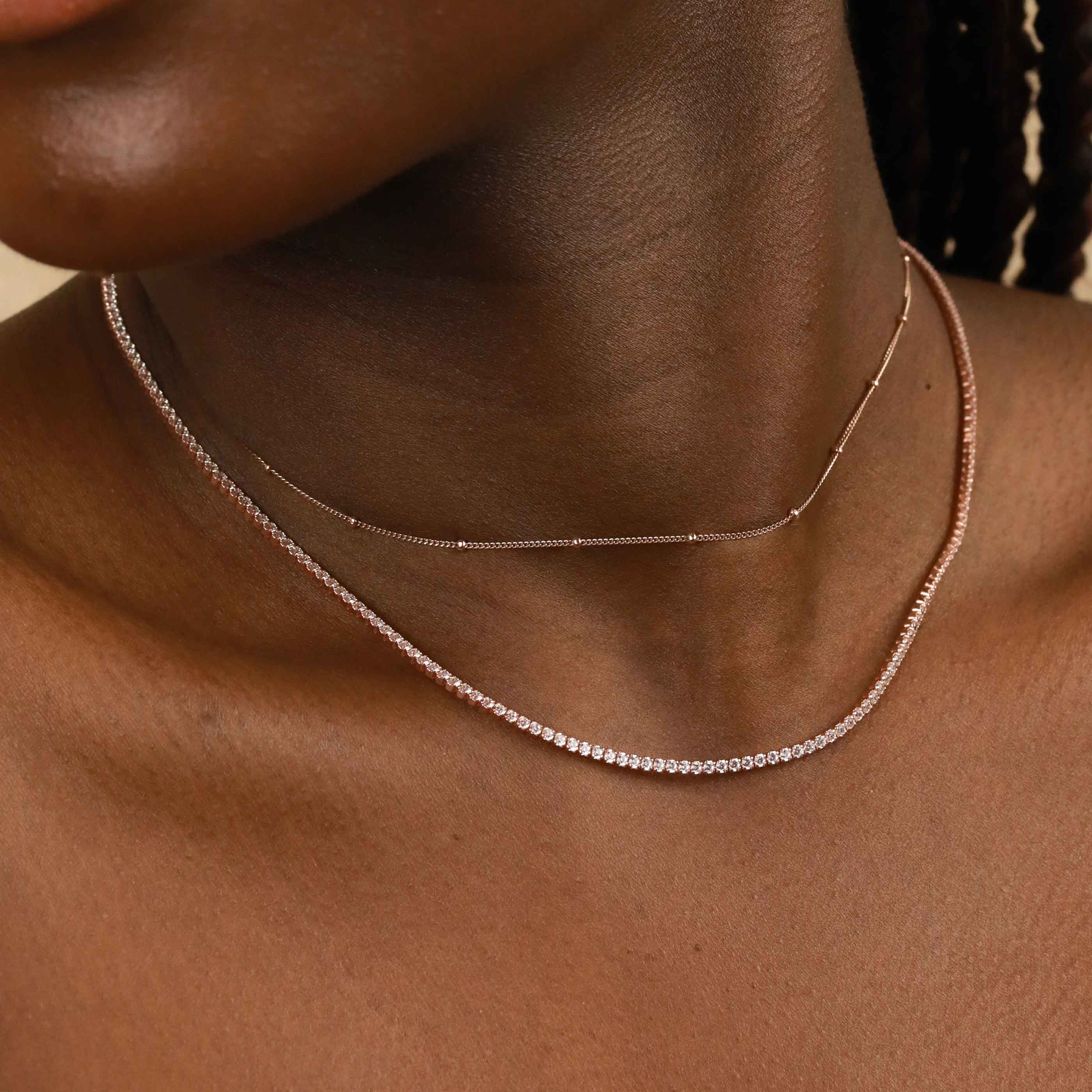 Tennis hot sale chain necklace